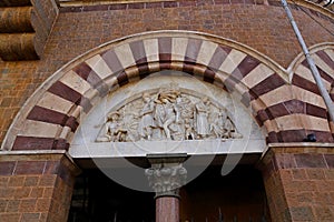 MUMBAI, INDIA - February 7, 2019: Buildings of Arthur Crawford Market formerly Bombay in Mumbai, India