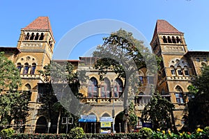 MUMBAI, INDIA - February 7, 2019: Buildings of Mumbai University formerly Bombay in Mumbai, India