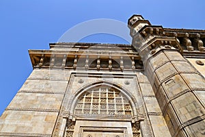 MUMBAI, INDIA - February 7, 2019: The Gateway of India is an arch monument built during the 20th century in Mumbai, India.