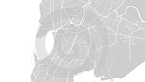 Mumbai map, India. Grayscale city map, vector streetmap