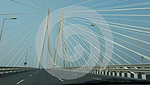 Mumbai sealink bridge architecture shots