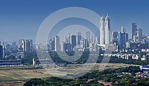 Mumbai skyline elevated view photo