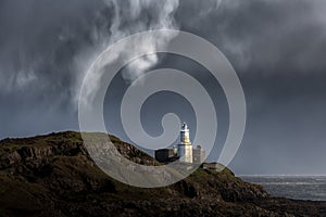 Mumbles lighthouse Swansea Bay photo
