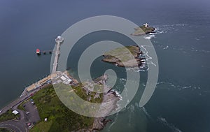 Mumbles Pier and Mumbles lighthouse