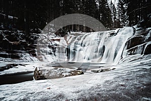 Mumlava Waterfall in Krkonose