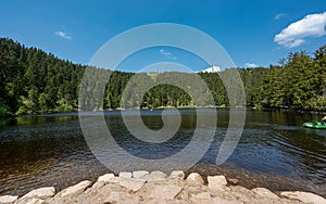 The Mummelsee in the Black Forest surrounded by mountains_Baden-Wuerttemberg, Germany, Europe