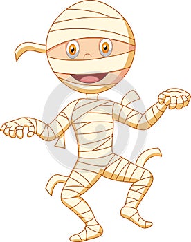 Mummy cartoon walking