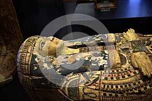 Mummy Case in the Vatican Museums in the Vatican City in Rome Italy