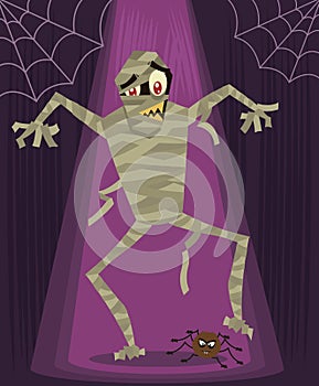 Mummy halloween character vector illustration