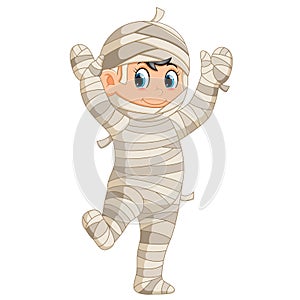 Mummy walking cartoon