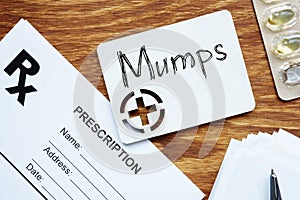 Mumps is shown on the conceptual medical photo