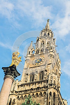 Munchen New Town Hall Marienplatz