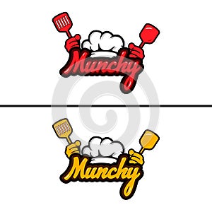 Munchy color Full Typographic Logo
