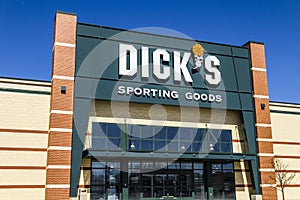 Muncie - Circa March 2017: Dick`s Sporting Goods Retail Location. Dick`s is an Authentic Full-Line Sporting Goods Retailer IV