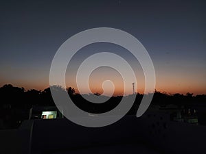 Mundra`s evening sky