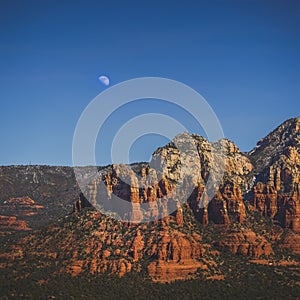 Munds Mountain and Moon