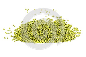 Mung beans isolated on white background