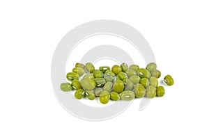 Mung beans isolated on white background