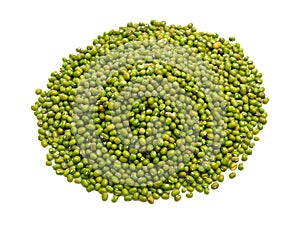 Mung beans isolated on white background