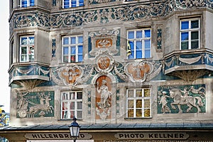 Munich, the baroque Ruffini house, facade detail