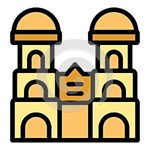 Munich building icon vector flat