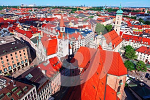 Munich city center panorama