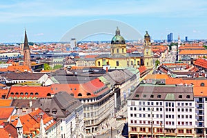 Munich downtown panorama