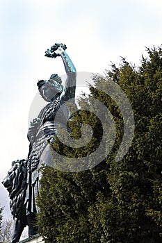 Munich, Germany - Colossal classical Bavaria bronze statue (1850)