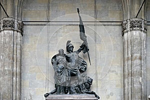 MUNICH, GERMANY/EUROPE - SEPTEMBER 25 : Statue in Feldherrnhalle in Munich Germany on September 25, 2014