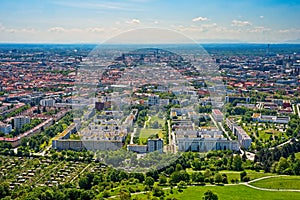 Aerial view of Munich Germany photo