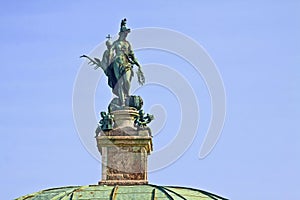 Munich, Germany - Hofgarten round pavillon, detail of the bronze