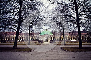 Munich, Germany - Hofgarten round pavillon in winter