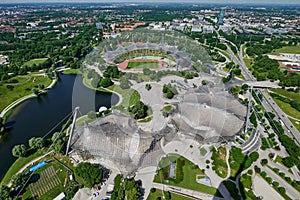The Munich Olympic park and Olympic stadium