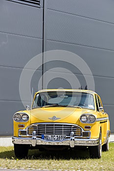 Munich, Germany - June 25,2016 Vintage American Yellow Taxi Cab