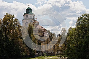 Munich, Germany: The Mueller`sche Volksbad located at the river Isar photo