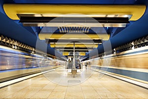 Munich Metro Underground Station Olympia-Einkaufszentrum OEZ in Germany
