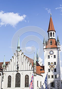 Munich - Old Town Hall on Marienplatz