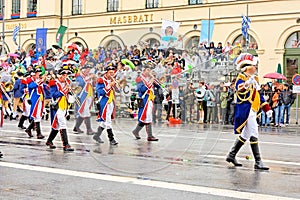 Munich, Germany, September 18, 2016: The Traditional Costume Parade during Octoberfest 2016 in Munich