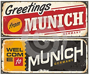 Munich Germany travel souvenir sign