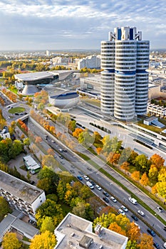 Munich MÃÂ¼nchen skyline aerial view photo town building architecture travel portrait format photo