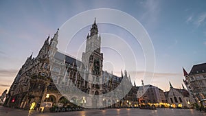 Munich MÃ¼nchen Germany time lapse at Marienplatz