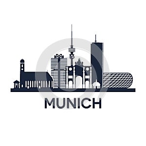 Munich Skyline Emblem