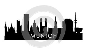 Munich skyline silhouette.