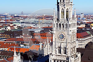 Munich spring day skyline