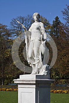 Munich, statue of goddess Juno in Nymphenburg park