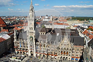 Munich Town Hall from the Peterskirche tower