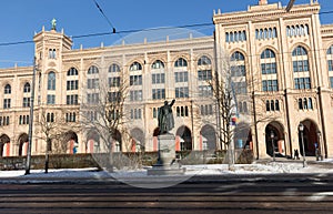 MUNICH â€“ JANUARY 28: Monument of Bernhard Erasmus von Deroy