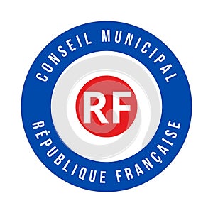 Municipal council symbol icon called conseil municipal in French language