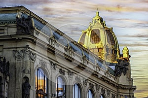 Municipal House (Obecni Dum) on Republic square, Prague, Czech Republic