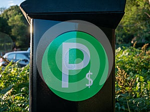 Municipal parking machine in Montreal, Canada